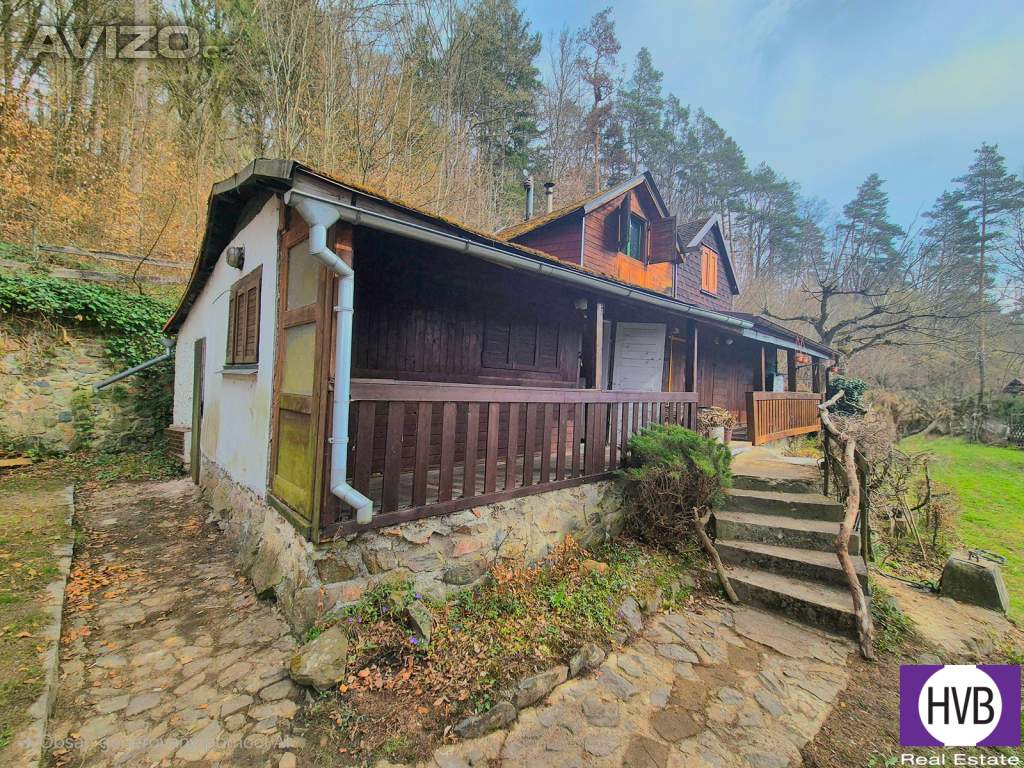 Prodej chaty 36 m2, vlastní pozemek 104 m2, Stříbrná Skalice - Hradové Střimelice