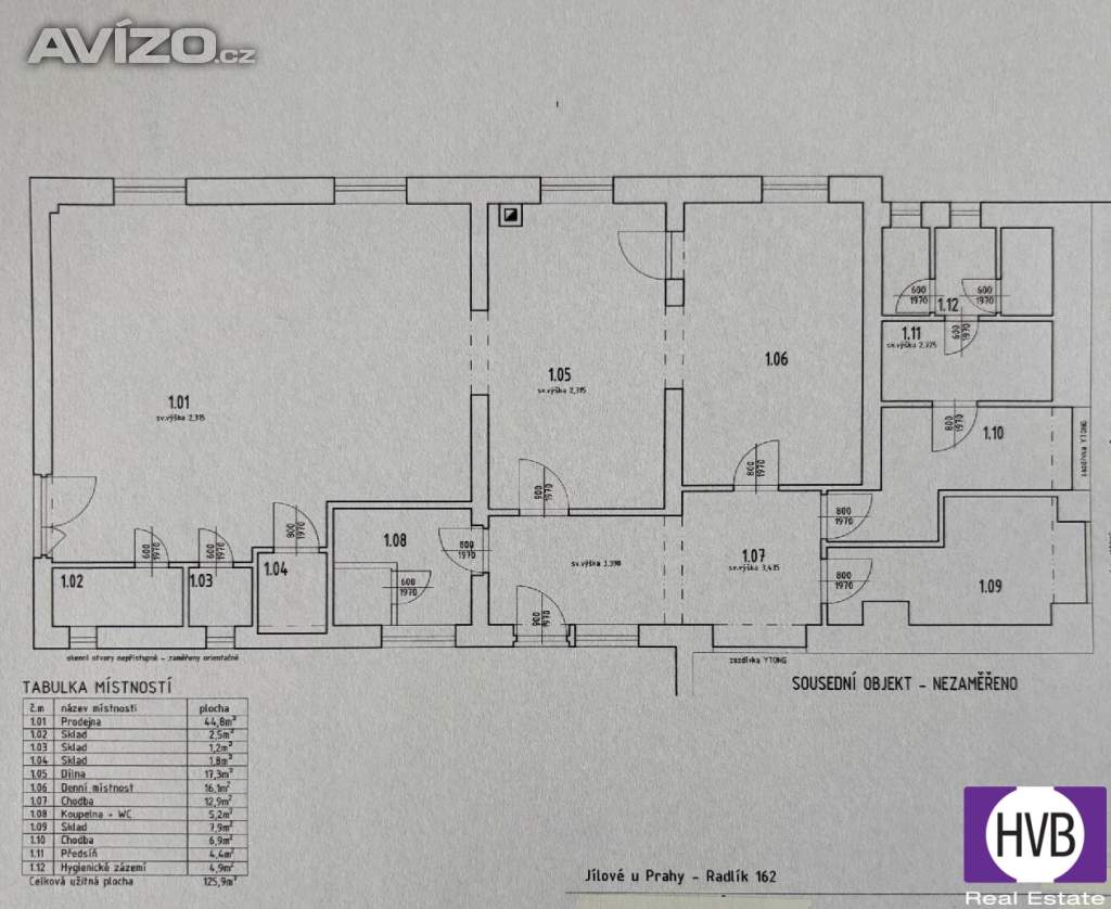 Foto inzerátu Prodej obchodního prostoru 126 m2  v Radlíku u Jílové u Prahy
