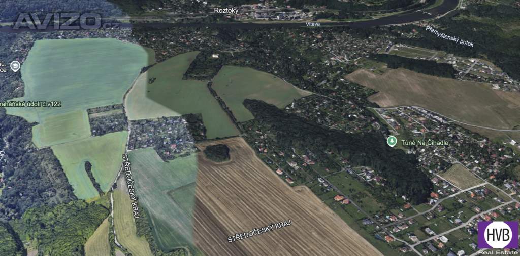 Foto inzerátu Prodej pozemku o velikosti 4615 m2 + podíl na přístup. cestě, obec Zdiby, část obce Brnky