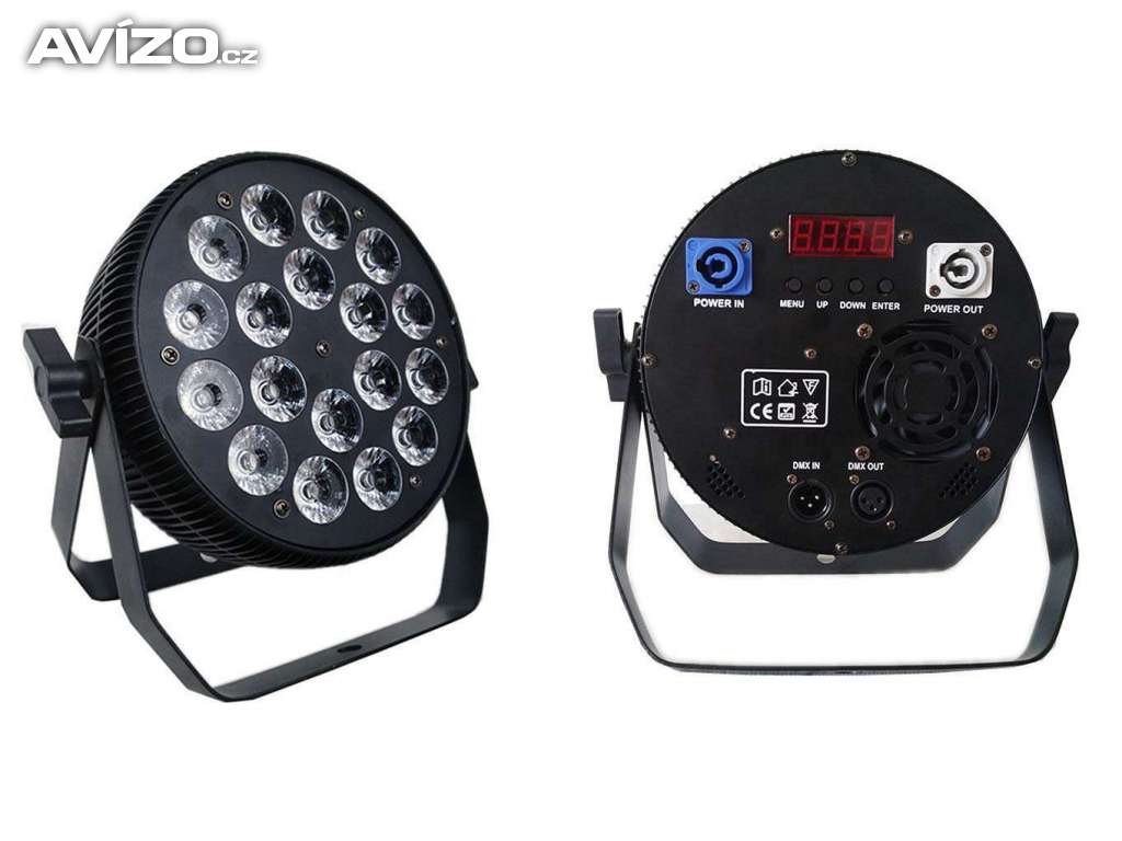 LED PAR reflektor OrLIght 18x10 RGBW HD METAL PowerCon RGBWA UV