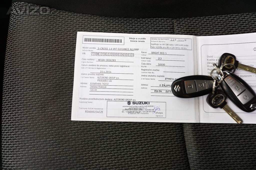 Foto inzerátu Suzuki SX4 S-Cross ELEGANCE 4X4 1,6 VVT ALLGRIP 8