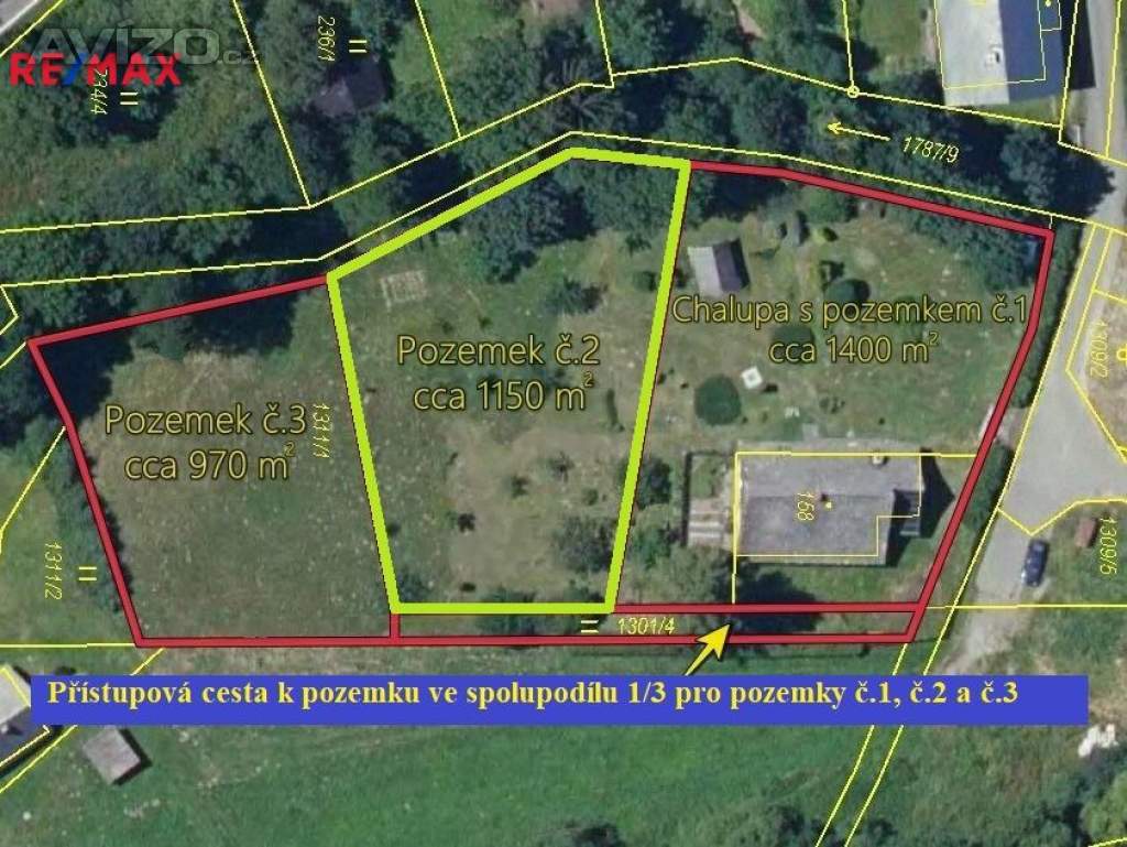 Prodej pozemku pro výstavbu 1150 m2, Malá Morava