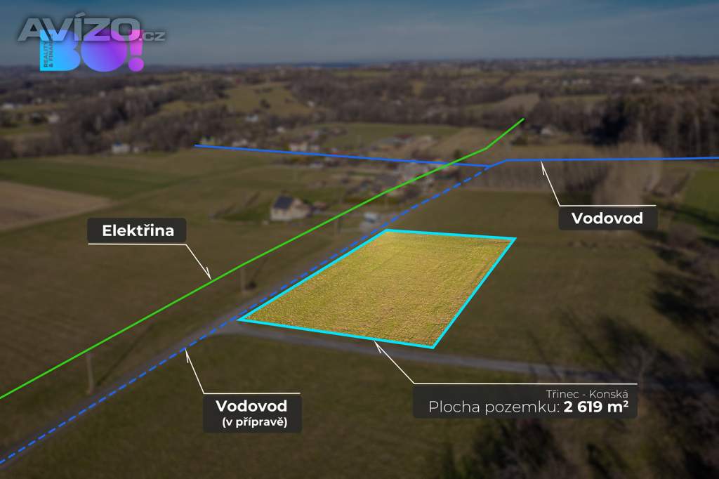 Prodej stavebního pozemku 2619m2, Třinec - Konská