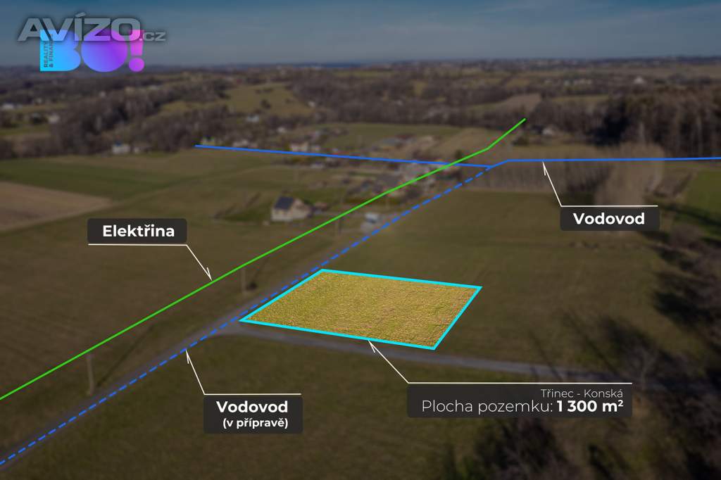 Prodej stavebního pozemku, 1 300 m², Třinec - Konská