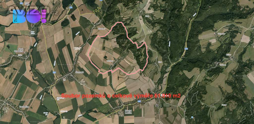Prodej pole, 61919 m², Plinkout