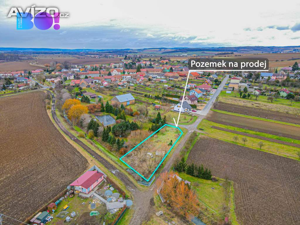 Prodej stavebního pozemku 1000 m2, Trávník, Kroměříž