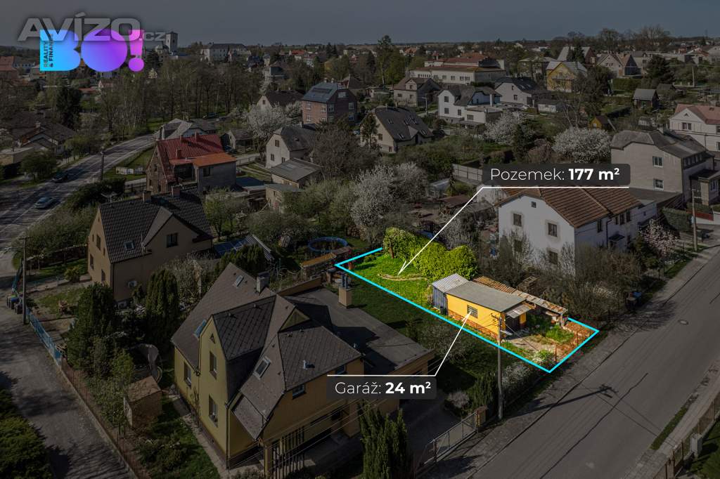 Prodej zahrady 200m2 s garáží, ul. Polní, Klimkovice