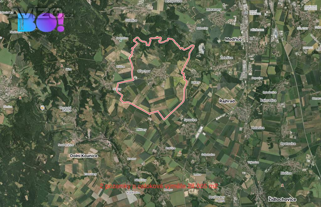Prodej pole, 28005 m², Ořechov