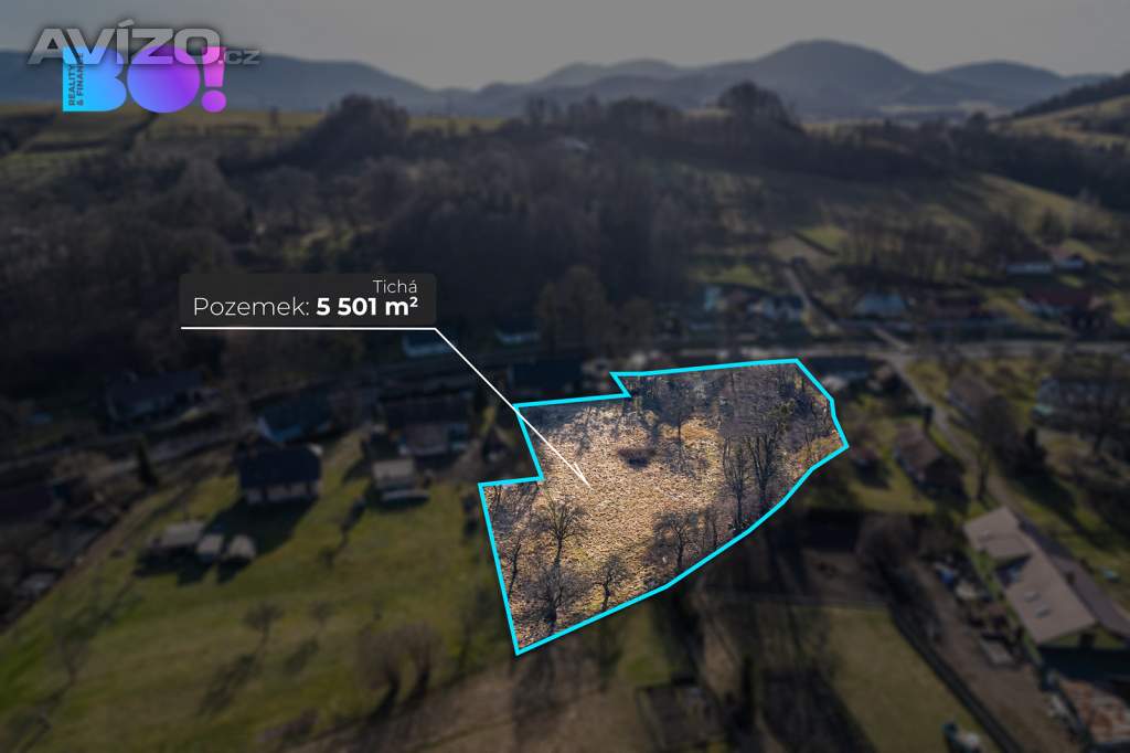 Prodej stavebních pozemků s domem, 5501m2, Tichá