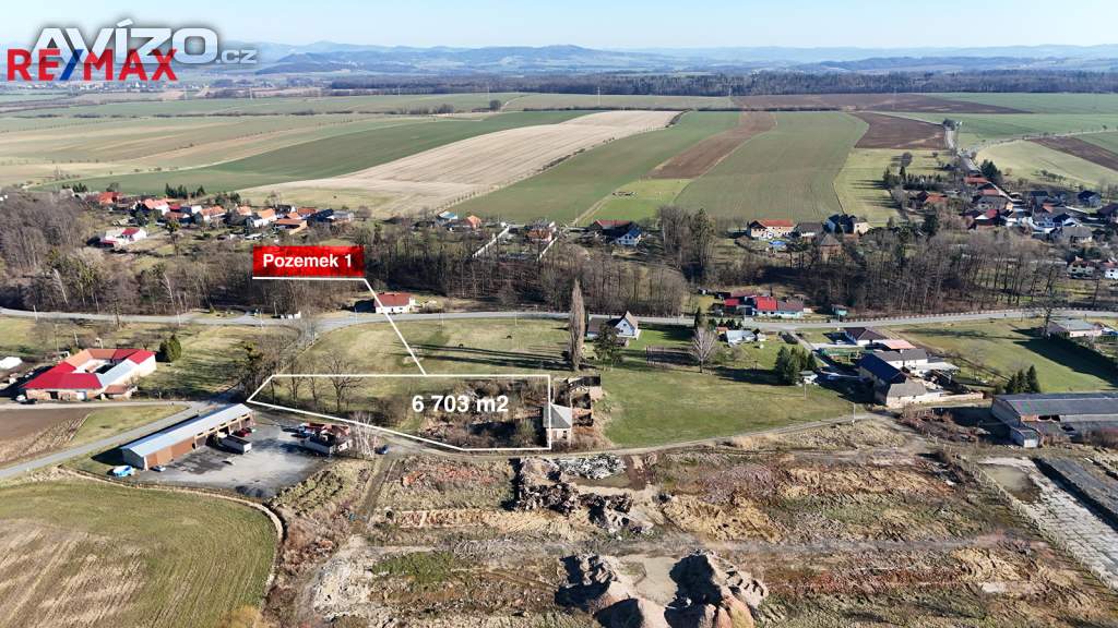 Prodej pozemku o výměře cca 6 703 m2 v obci Vražné - Hynčice