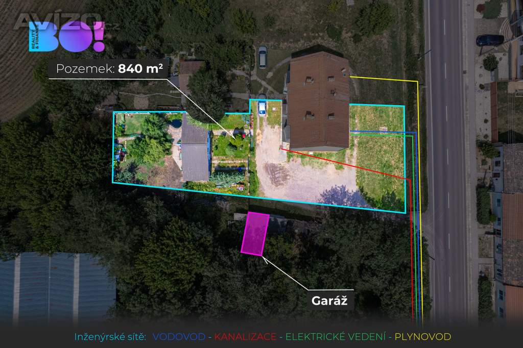 Prodej stavebního pozemku, 840 m², Hevlín, okres Znojmo
