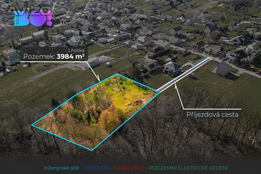 Prodej stavebního pozemku 3 984 m², Ostrava - Lhotka