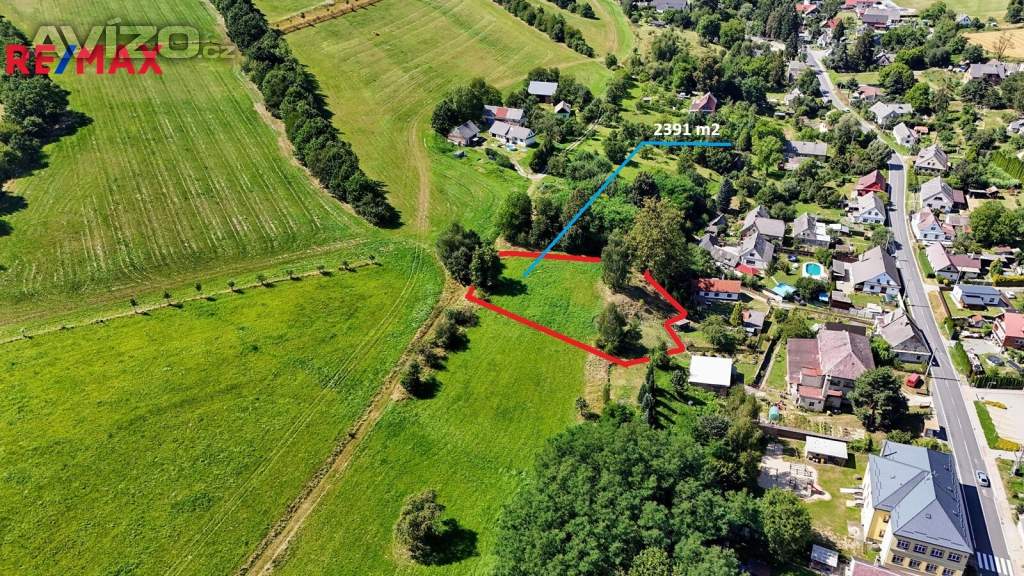 Prodej pozemku k bydlení o rozloze cca 2 391 m² v obci Libina