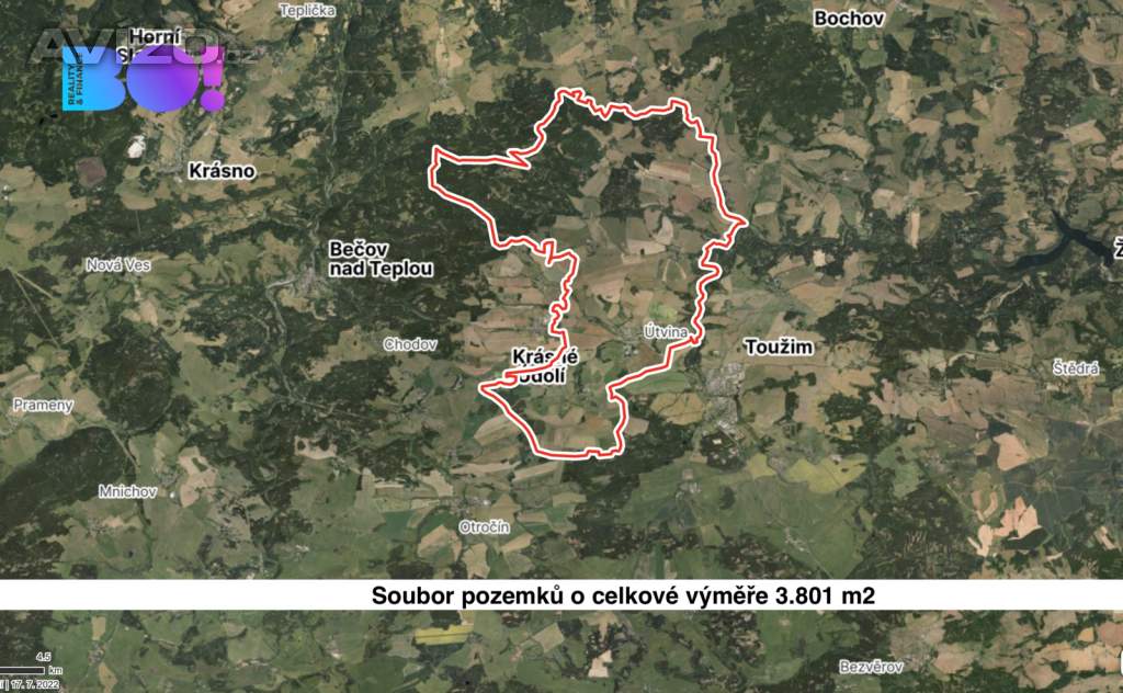 Prodej pole, 3801 m², Útvina