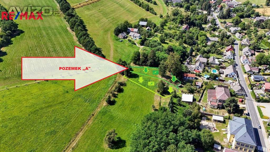 Prodej pozemku k bydlení o rozloze 1196 m² v obci Libina nedaleko města Šumperk