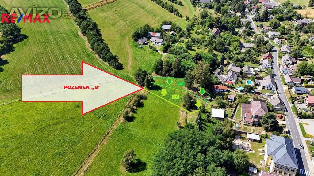 Prodej pozemku k bydlení o rozloze 1195 m² v obci Libina nedaleko města Šumperk