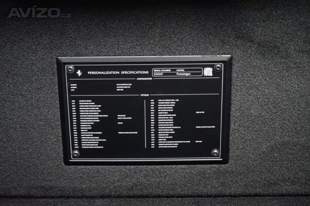 Foto inzerátu Ferrari Purosangue CARBON*LIFT*GIALLO MODENA*