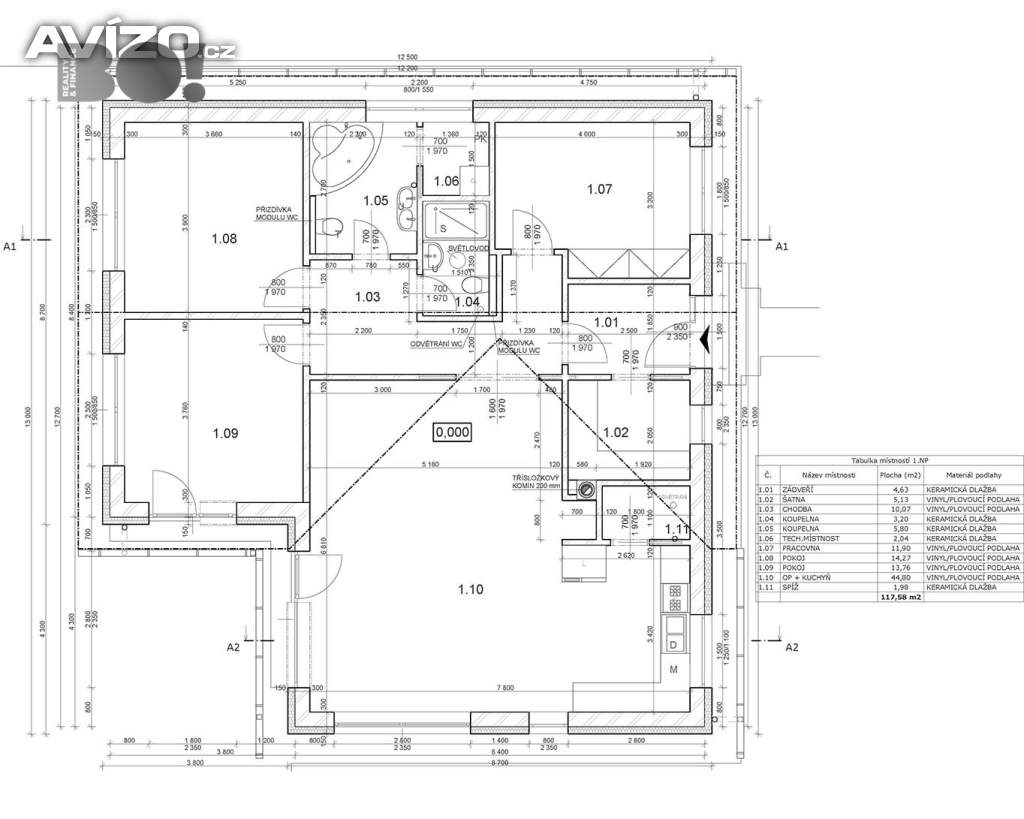 Foto inzerátu Prodej projektu na klíč, 117 m²