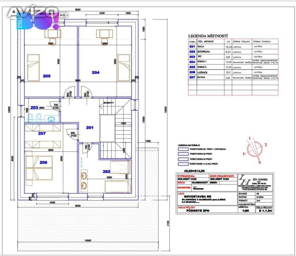 Foto inzerátu Prodej stavební parcely se schváleným projektem rodinného domu, Olomouc-Svatý Kopeček