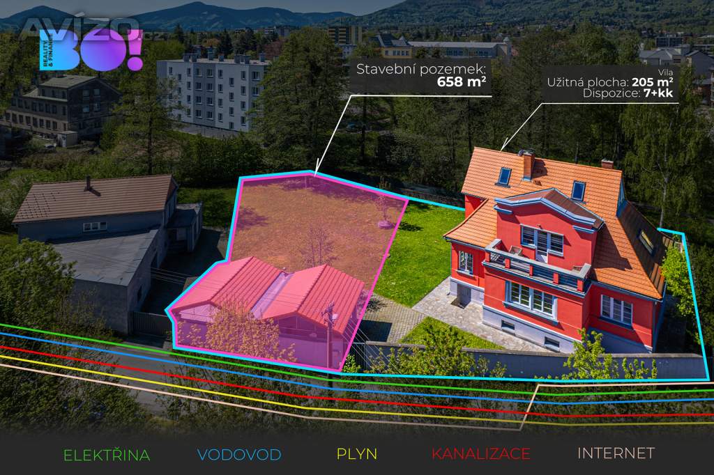 Foto inzerátu Prodej vily 7+kk se stavebním pozemkem, Frýdlant nad Ostravicí