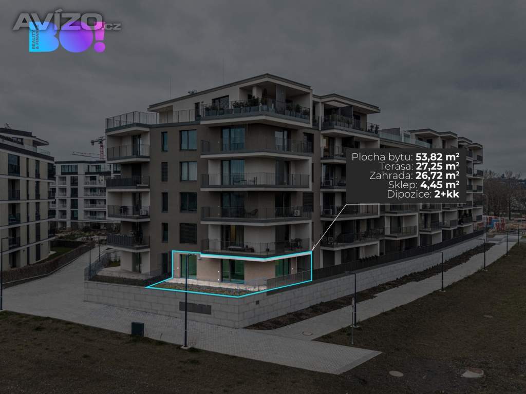 Pronájem bytu 2+kk, 54 m² s parkovacím místem, terasou a zahradou 54 m², ul. F. X. Riepla, Ostrava