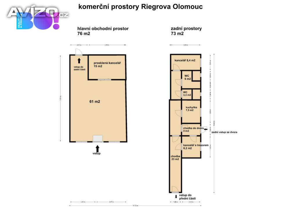 Foto inzerátu Pronájem kancelářských/obchodních prostor, ul. Riegrova, Olomouc