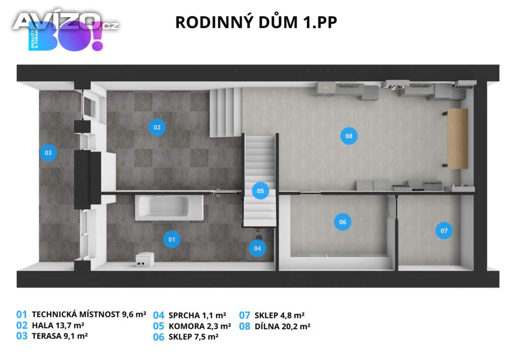 Foto inzerátu Luxusně zrekonstruovaný řadový dům 239 m² s pozemkem 508 m², na ul. Hýlová, Ostrava – Výškovice