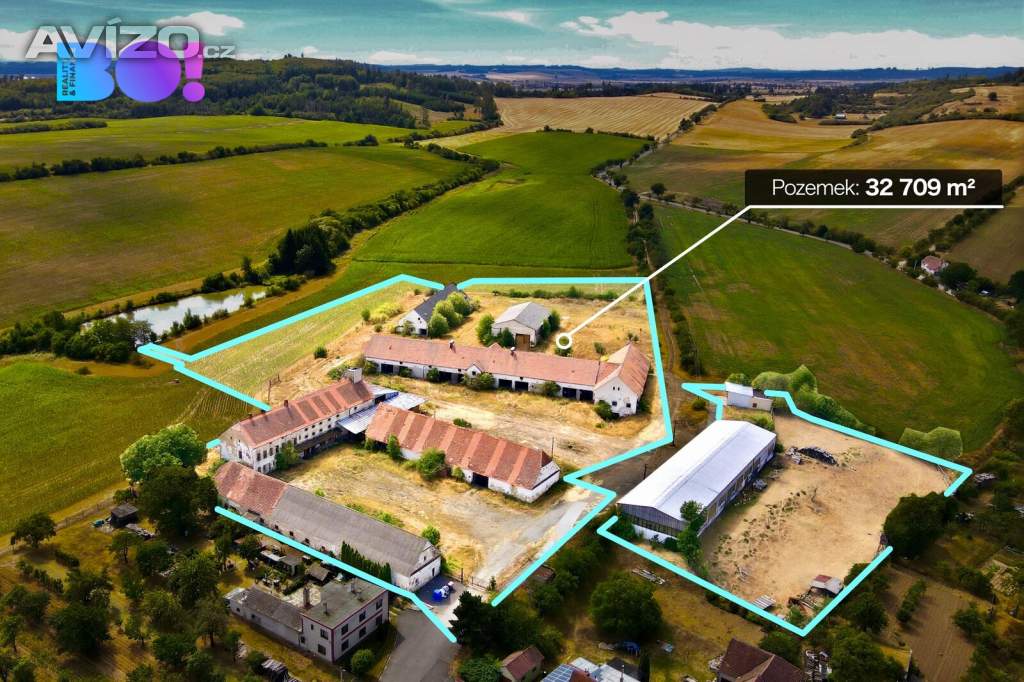 Prodej zemědělského areálu 32 709 m², Vícenice u Dolních Lažan, okres Třebíč
