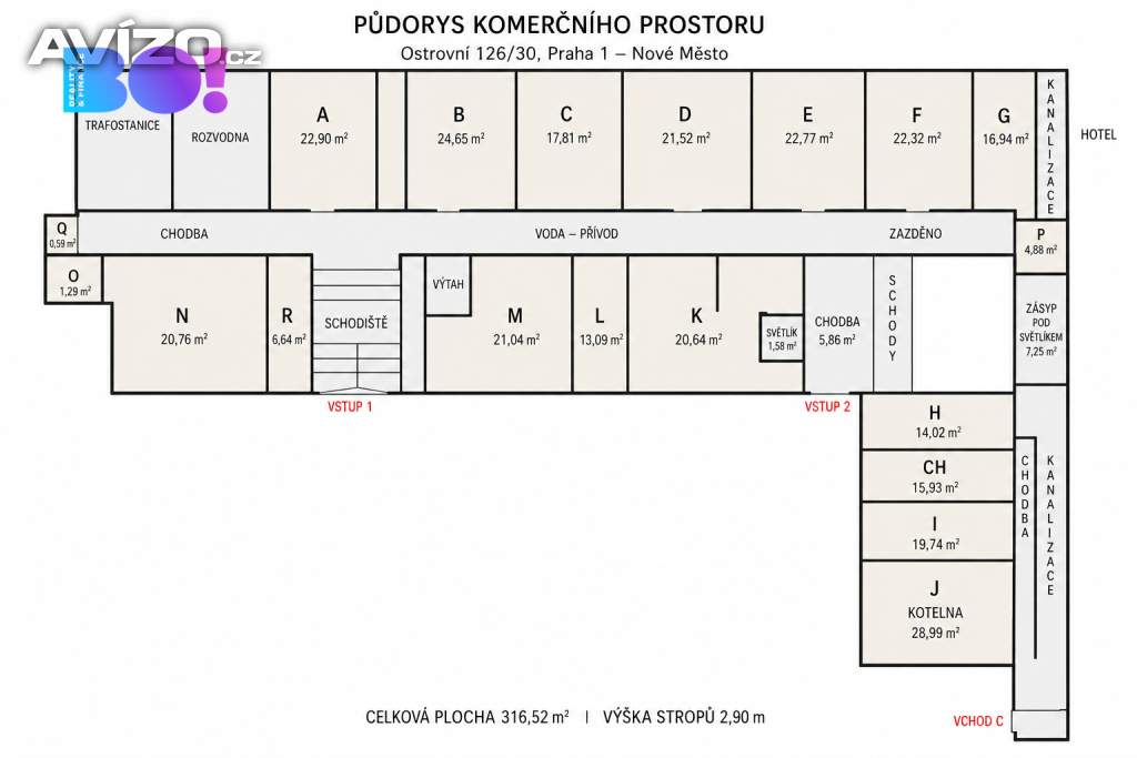 Foto inzerátu Pronájem komerčního prostoru 317 m², Ostrovní, Praha 1 – Nové Město