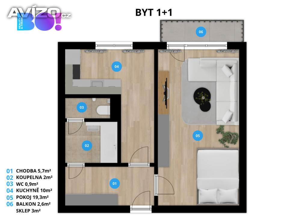 Foto inzerátu Prodej bytu 1+1, 43,5 m², ul. Borovského, Karviná