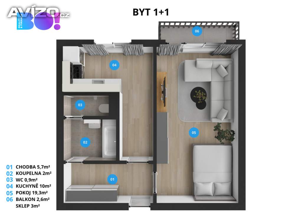 Foto inzerátu Prodej bytu 1+1, 43,5 m², ul. Borovského, Karviná