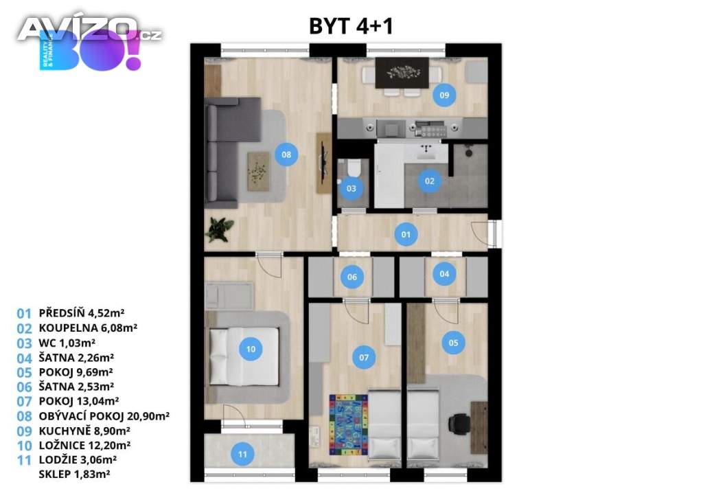 Foto inzerátu Prodej bytu 4+1, 84,21 m², ul. Horymírova, Ostrava - Zábřeh