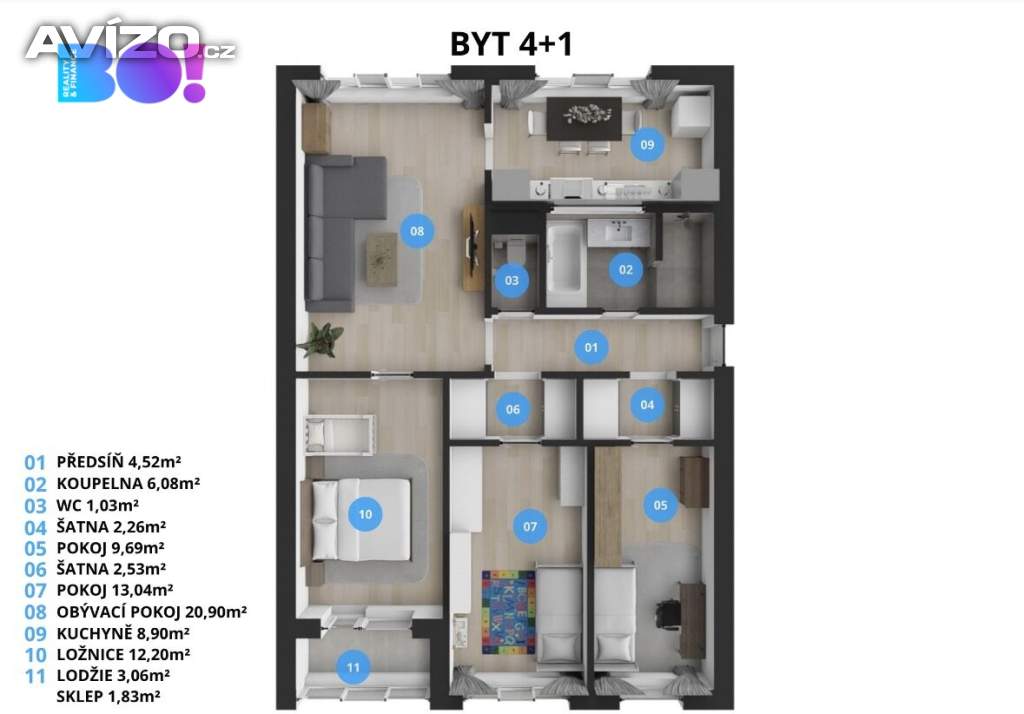 Foto inzerátu Prodej bytu 4+1, 84,21 m², ul. Horymírova, Ostrava - Zábřeh