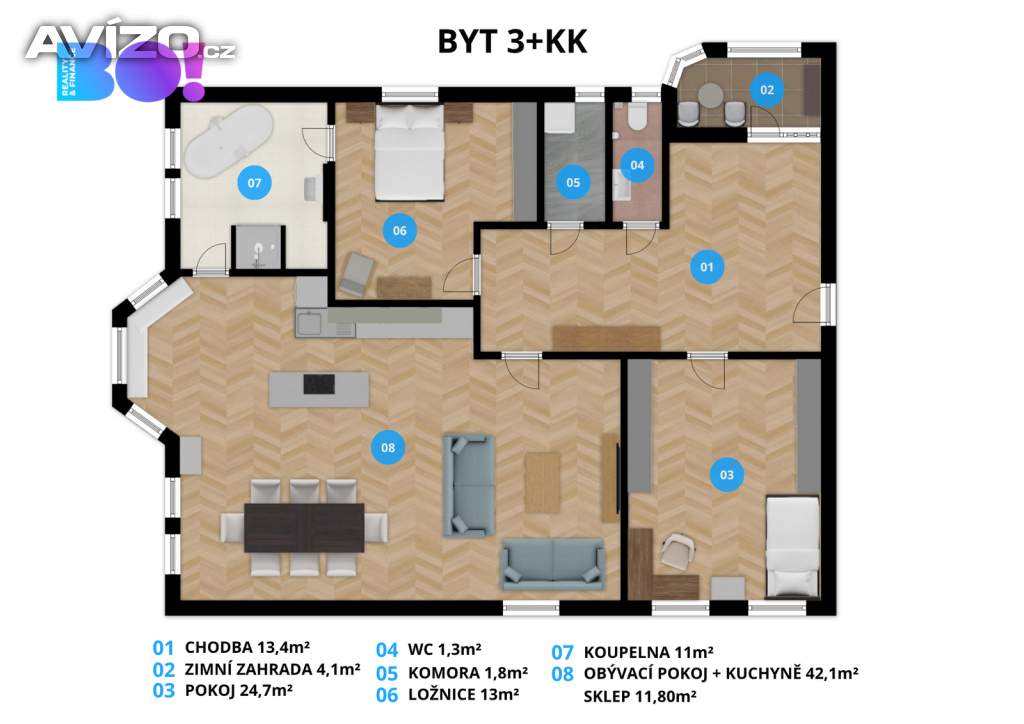 Foto inzerátu Prodej bytu 3+1, 123,2 m², ul. Partyzánské náměstí, Ostrava