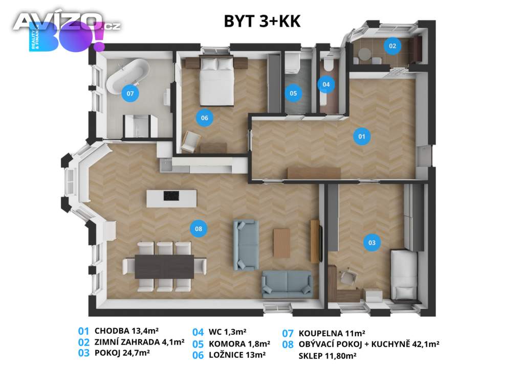 Foto inzerátu Prodej bytu 3+1, 123,2 m², ul. Partyzánské náměstí, Ostrava