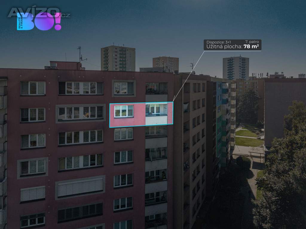 Foto inzerátu Prodej bytu 3+1 v osobním vlastnictví, ul. Ahepjukova, Ostrava