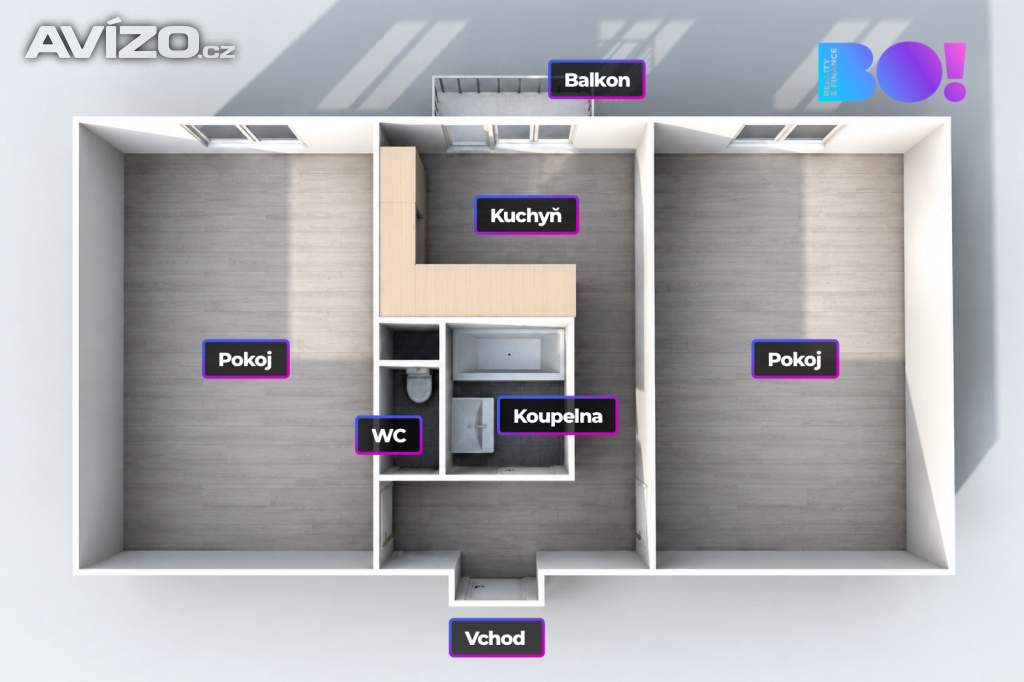 Foto inzerátu Prodej bytu 2+1, 50,25 m², Brno - Lesná