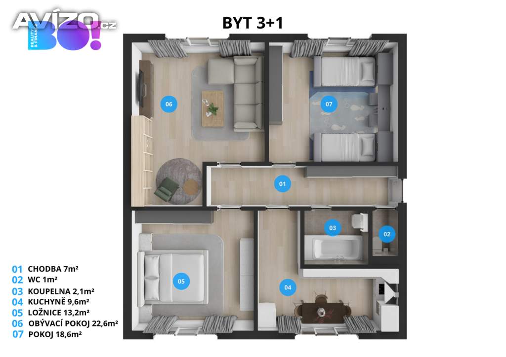 Foto inzerátu Prodej bytu 3+1, 74 m², ul. Holasova, Ostrava