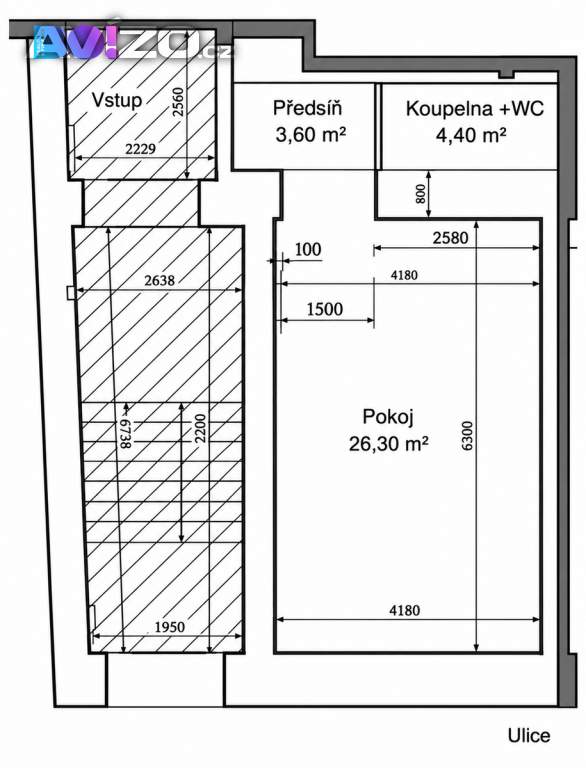 Foto inzerátu Pronájem 1+kk, 35 m² ,ul. třída Kpt. Jaroše, Brno-Černá Pole