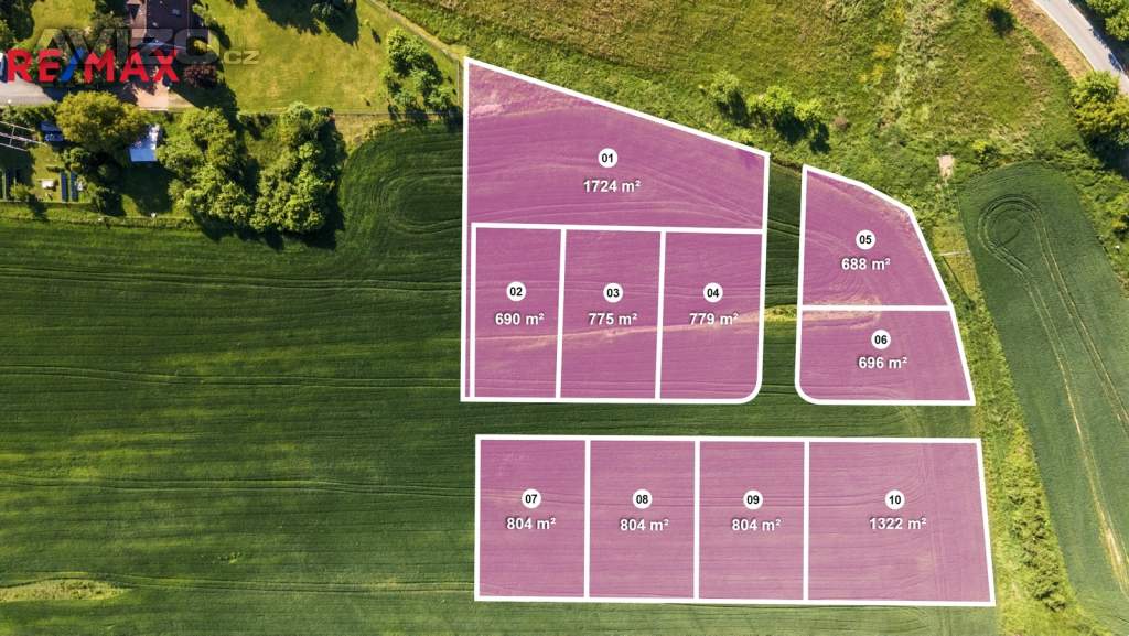 Foto inzerátu Stavební pozemky Velká Polom od 688 až po 1724 m2