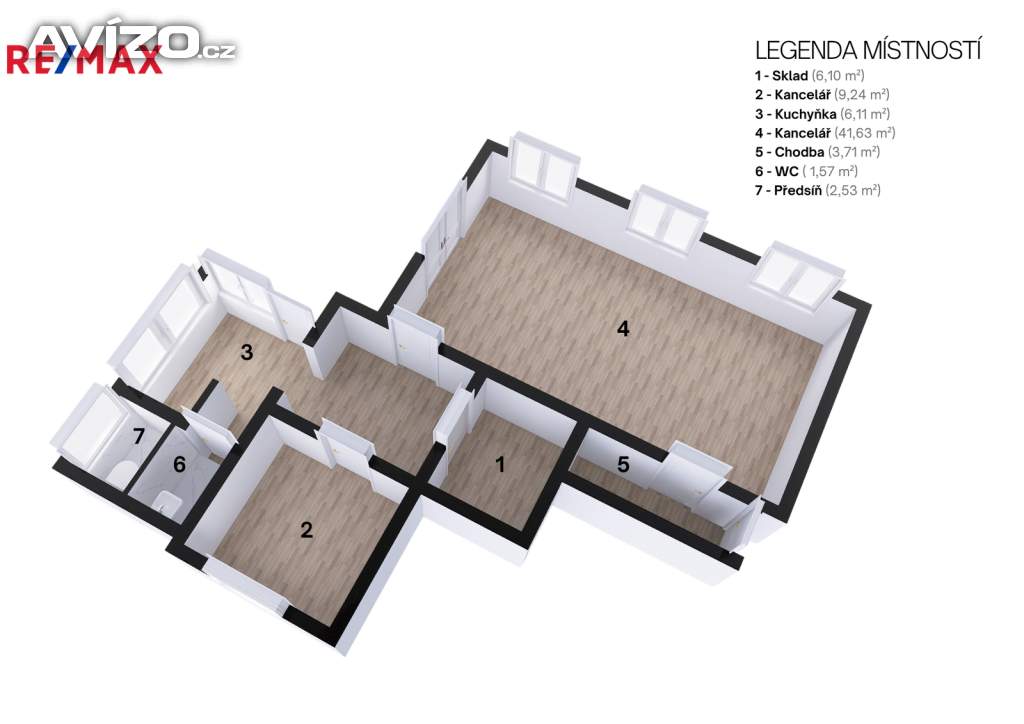 Foto inzerátu Pronájem Kanceláře 77 m2, Švabinského, Moravská Ostrava