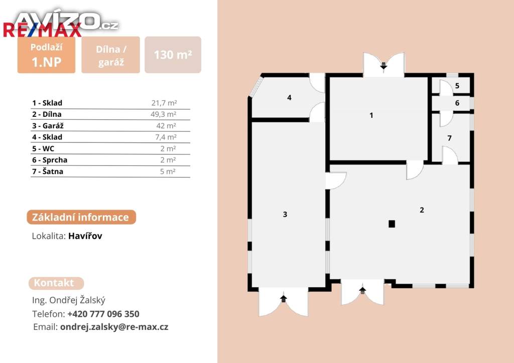 Foto inzerátu Pronájem prostoru garáž, dílna, sklad včetně zázemí a části zahrady, Havířov