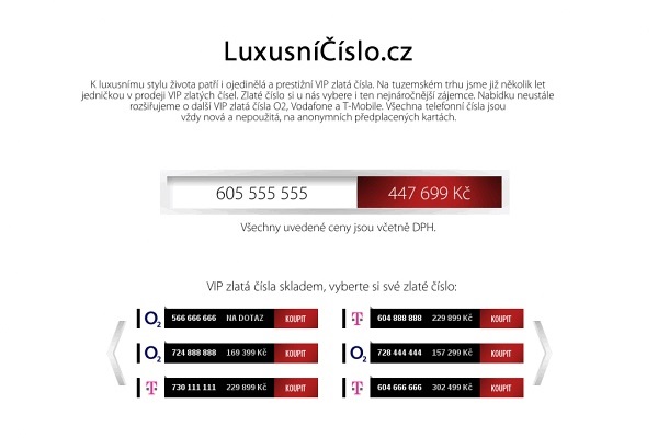 Luxusní VIP zlaté číslo - prodáváme luxusní VIP zlatá telefonní čísla - Jan Rosenkranc