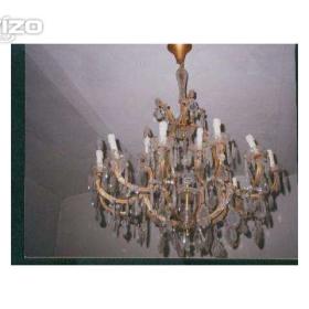  LUSTR KŘIŠŤÁL-  terezián., 12ramen. 120 cm -  SKLENÍKY, chaise long, HODINY / 11183183