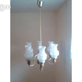 Fotka k inzerátu Lustr dřevo+mosaz / 18324100