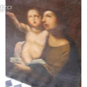 Fotka k inzerátu MADONA s dítkem -  BAROKO +chaise long., skleníky´ˇromantic. obrazy +JINÉ STAROZITNOSTI / 12277015