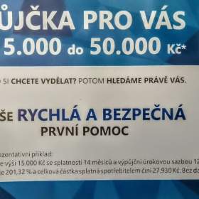Využijte výhodnou nabídku půjčky od 5.000 Kč -  50.000 Kč / 14111691