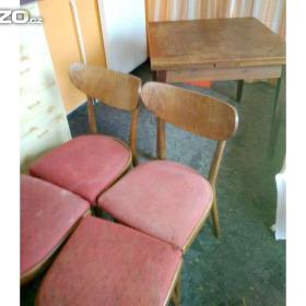 Židle retro sada Expo 4ks - rozkládací stůl. / 14532543