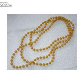 Fotka k inzerátu Žluté korále bižuterie retro / 19278669