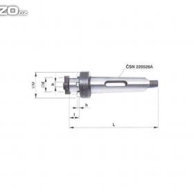 Foto inzerátu Frézovací trn 6x27x47- kužel.stopka MORSE, 2 otvory pro klín